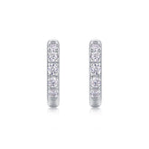 Glojewels Classic White Round Cut Moissanite Clip Earring