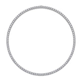 Glojewels 4mm White Round Cut 0.25ct Moissanite Tennis Necklace