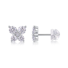 Glojewels Classic White Round Cut 1.66ct Moissanite Stud Earring