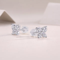 Glojewels Classic White Round Cut 1.66ct Moissanite Stud Earring